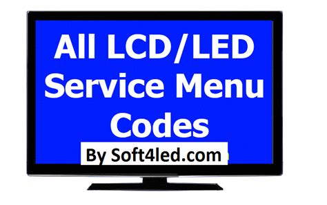 V56 service mode. . V59 service menu code